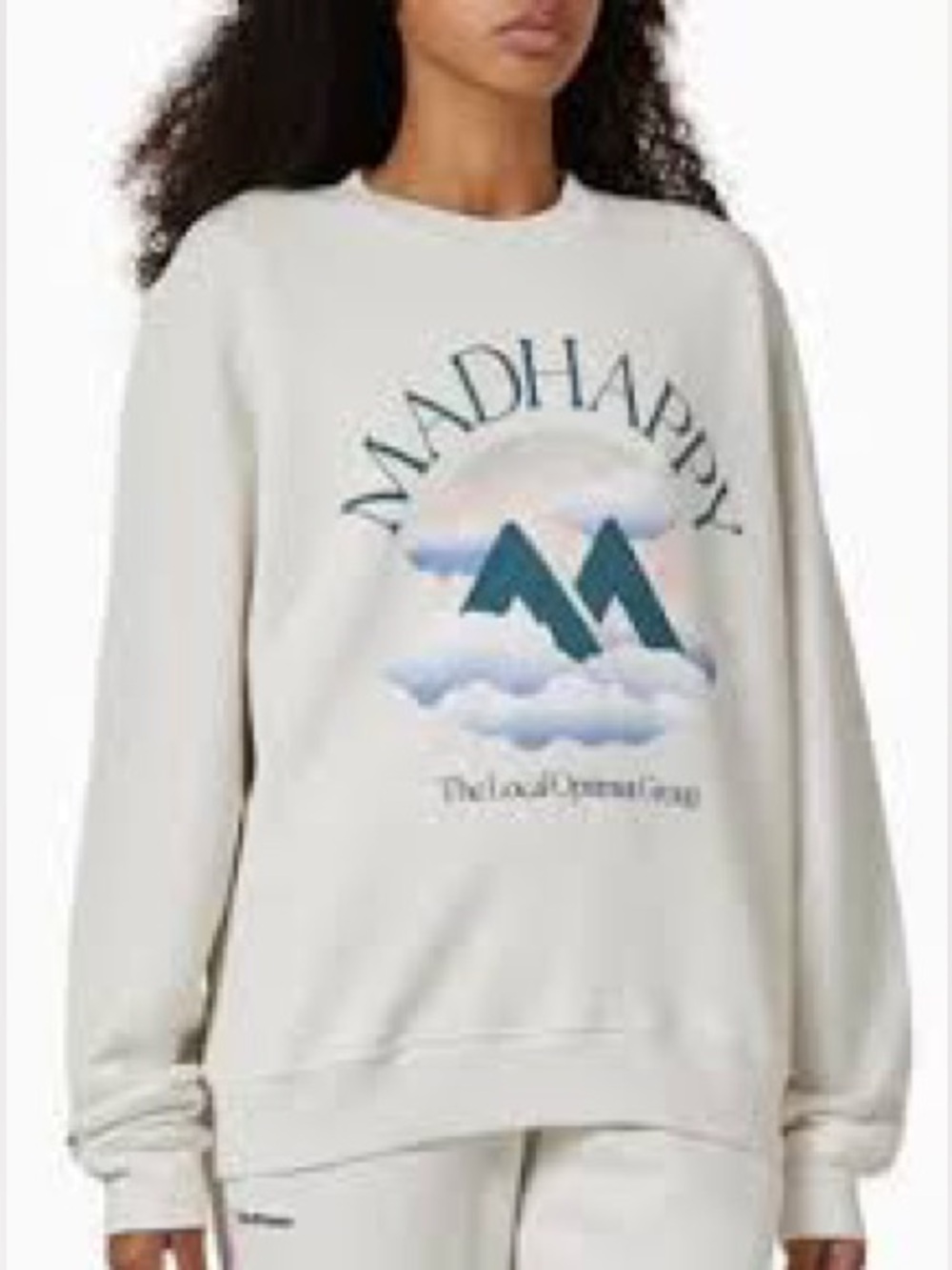 Madhappy White Mountain Graphic Crewneck Sweater